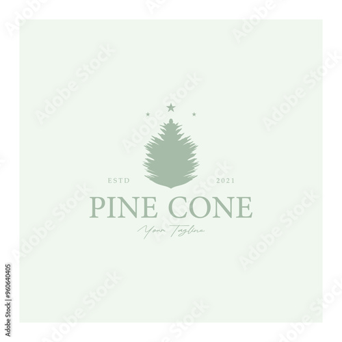 simple pine or fir tree logo,evergreen.for pine forest,adventurers,camping,nature,badges and business.vector