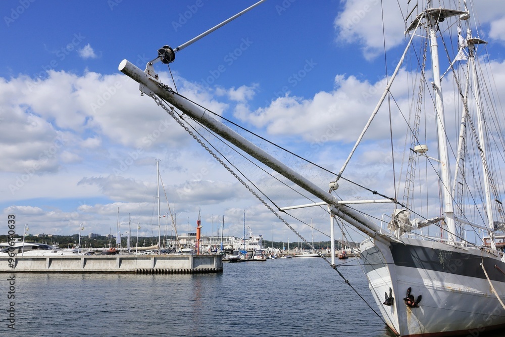 Yachts moored in the marina located at the pier in Sopot, Poland. Yachts moored in the marina located at the pier in Sopot, Poland.