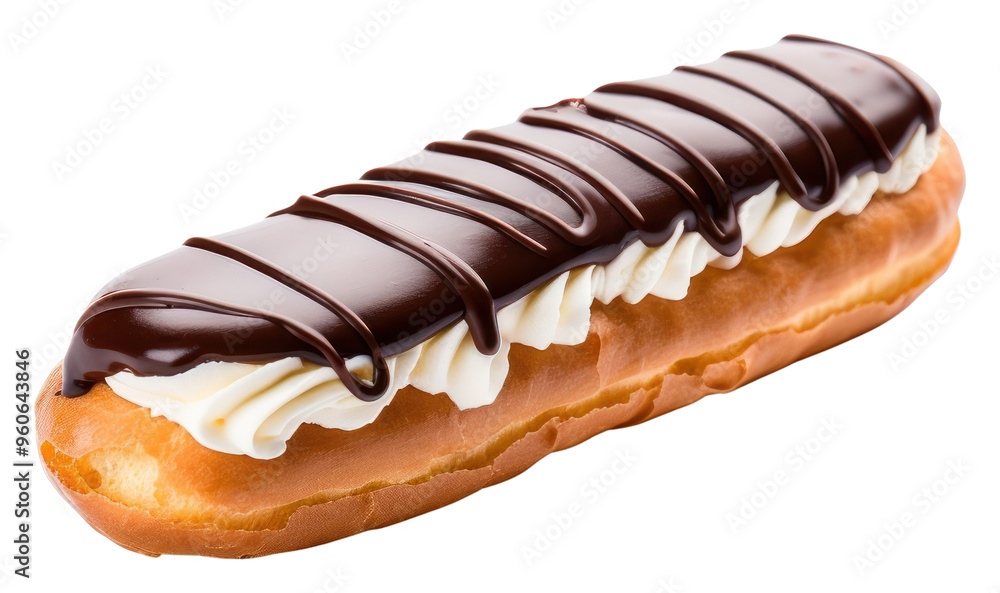 PNG Eclair dessert food white background. PNG Eclair dessert food white background.