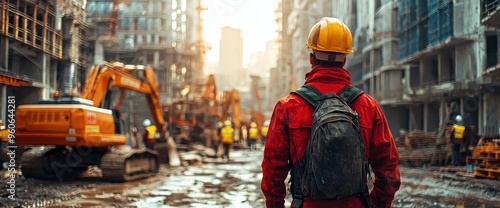 Construction Worker at a Construction Site