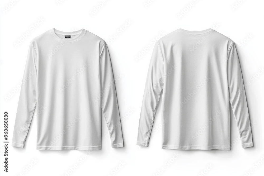 White Long Sleeve Tshirt Mockup Isolated created with Generative AI White Long Sleeve Tshirt Mockup Isolated created with Generative AI