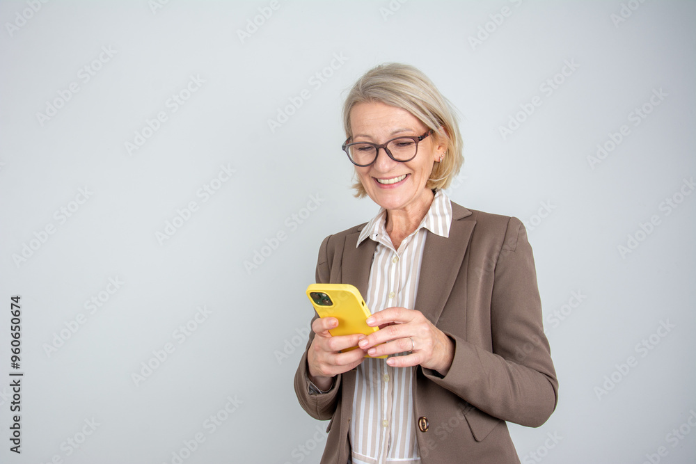 Portrait, phone and smiling woman scrolling the internet searching for good news while isolated on a transparent, png background. Meme, face and happy female with her cellphone for social media Portrait, phone and smiling woman scrolling the internet searching for good news while isolated on a transparent, png background. Meme, face and happy female with her cellphone for social media