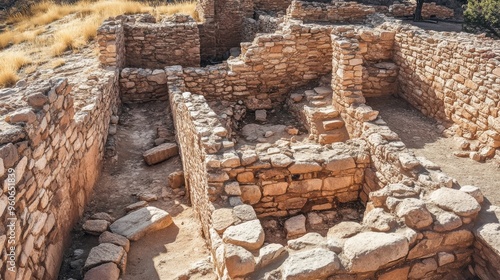 Tuzigoot Sinagua Ruins vertical photo. photo