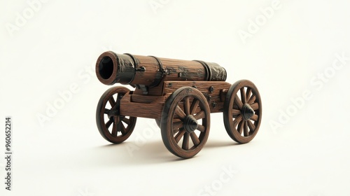 Wallpaper Mural Vintage Toy Cannon with Wheels in Medium Shot - Fun Collectible Figure for Playtime Torontodigital.ca