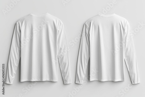 White Long Sleeve Tshirt Mockup Isolated created with Generative AI