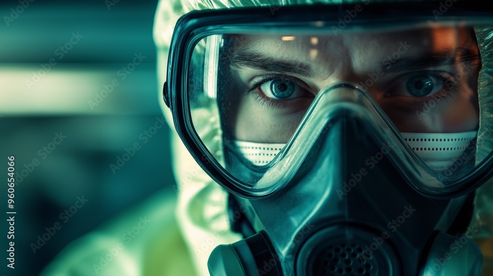 industrial worker, wearing protective gear industrial worker, wearing protective gear