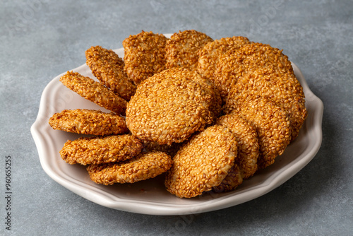 Obraz na płótnie Ramadan sweets background. Cookies of El Fitr Islamic Feast. Egyptian cookies
