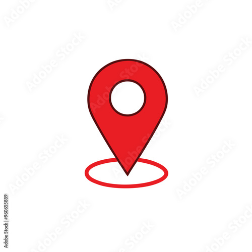 Free Download a Location icon vector illustration, isolated white background,  - GFXLoad