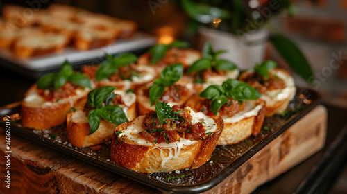 Gourmet Tapenade Crostini Elegant Dining Room