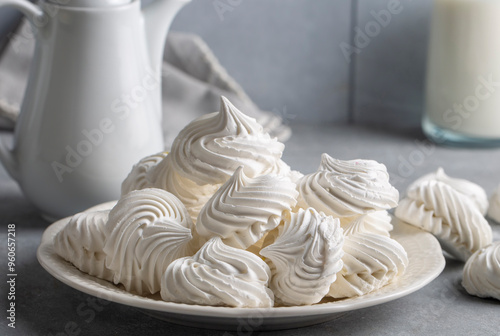 French dessert Meringue pre...