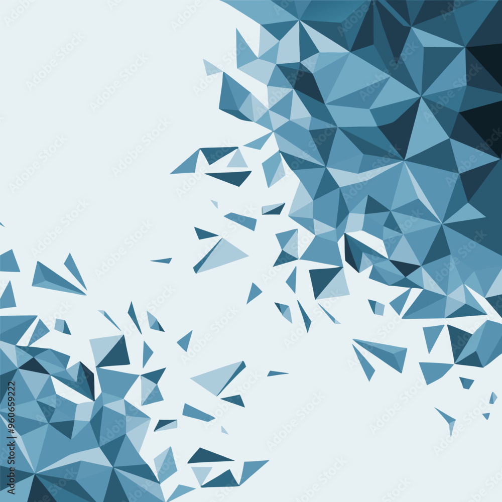 A background of geometric pattern in a blue polygonal mosaic, primarily A background of geometric pattern in a blue polygonal mosaic, primarily