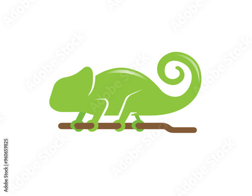 Creative chameleon vector illustration symbol design illustration	