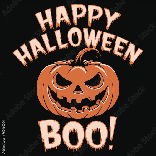 T-shirt with the cheery Halloween pumpkin design