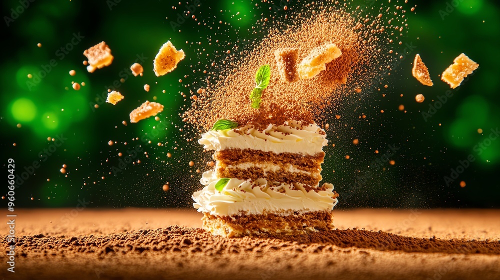Deconstructed tiramisu, with each element of the dessert separated, hails from Italy Deconstructed tiramisu, with each element of the dessert separated, hails from Italy