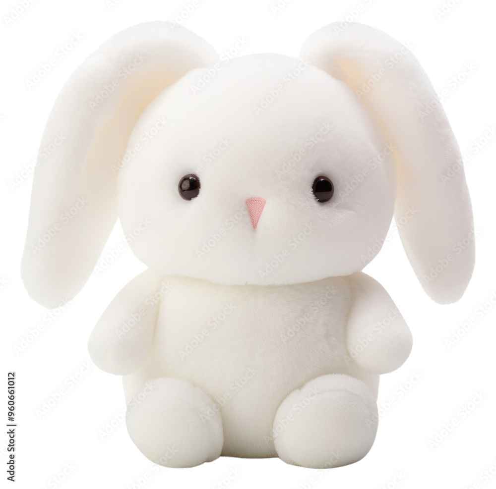 PNG White bunny plush animal toy white background. PNG White bunny plush animal toy white background.
