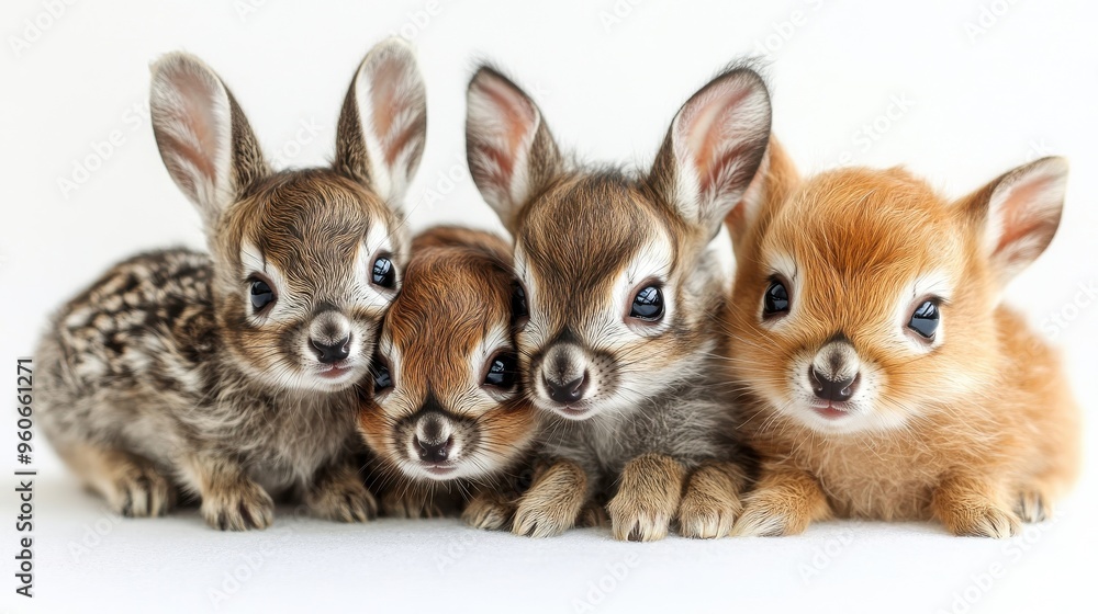 Woodland animals isolated on a white background Woodland animals isolated on a white background