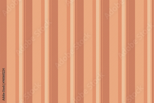 Close up seamless fabric textile, over vertical vector pattern. Furniture texture lines stripe background in orange and red colors.