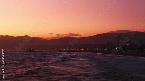 Wallpaper Mural Scenic aerial view of Santa Monica pier and Venice beach in Los Angeles, California, USA Torontodigital.ca