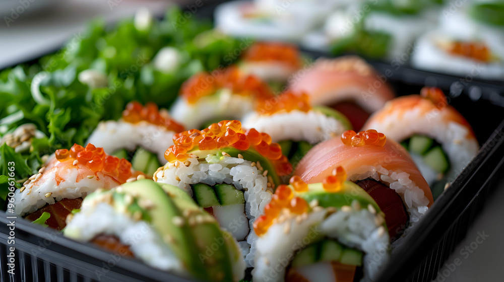 Gourmet Sushi Platter Cityscape View Northern Gourmet Sushi Platter Cityscape View Northern