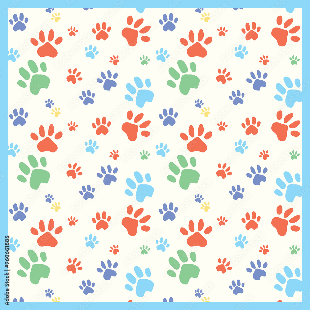 Fototapeta premium Paw color pattern abstract