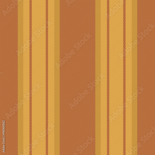 Styling texture vertical lines, down stripe pattern fabric. Form textile seamless background vector in orange and gluttony colors.