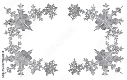 PNG Snowflake chandelier outdoors winter. photo