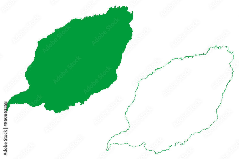 Obraz premium Atalaia do Norte municipality (Amazonas state, Municipalities of Brazil, Federative Republic of Brazil) map vector illustration, scribble sketch Atalaia do Norte map