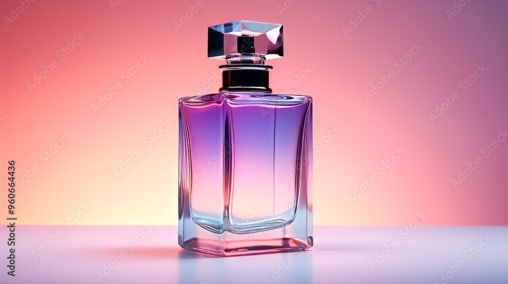 Perfume bottle with on neon light background. Blank perfumery mockup, spa branding concept. Neural network ai generated art Perfume bottle with on neon light background. Blank perfumery mockup, spa branding concept. Neural network ai generated art