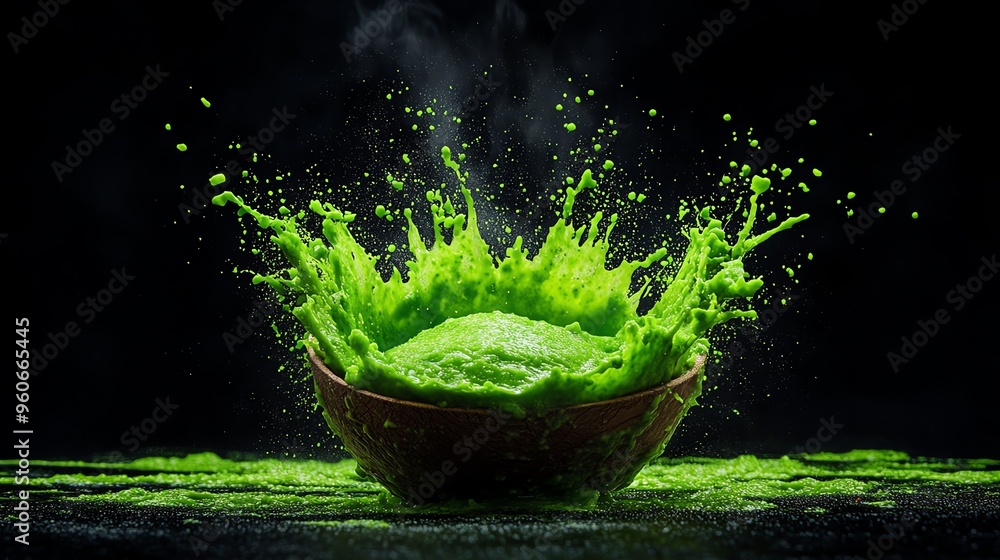 Liquid pea ravioli, with a burst of pea puree inside a thin shell, comes from the US Liquid pea ravioli, with a burst of pea puree inside a thin shell, comes from the US