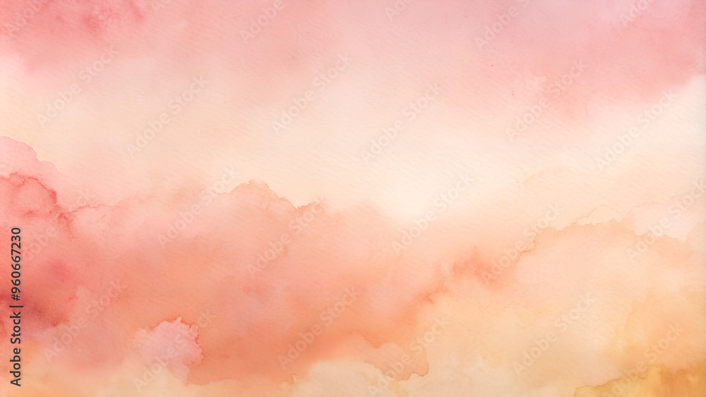 Soft watercolor wash background with light pink and peach hues Soft watercolor wash background with light pink and peach hues