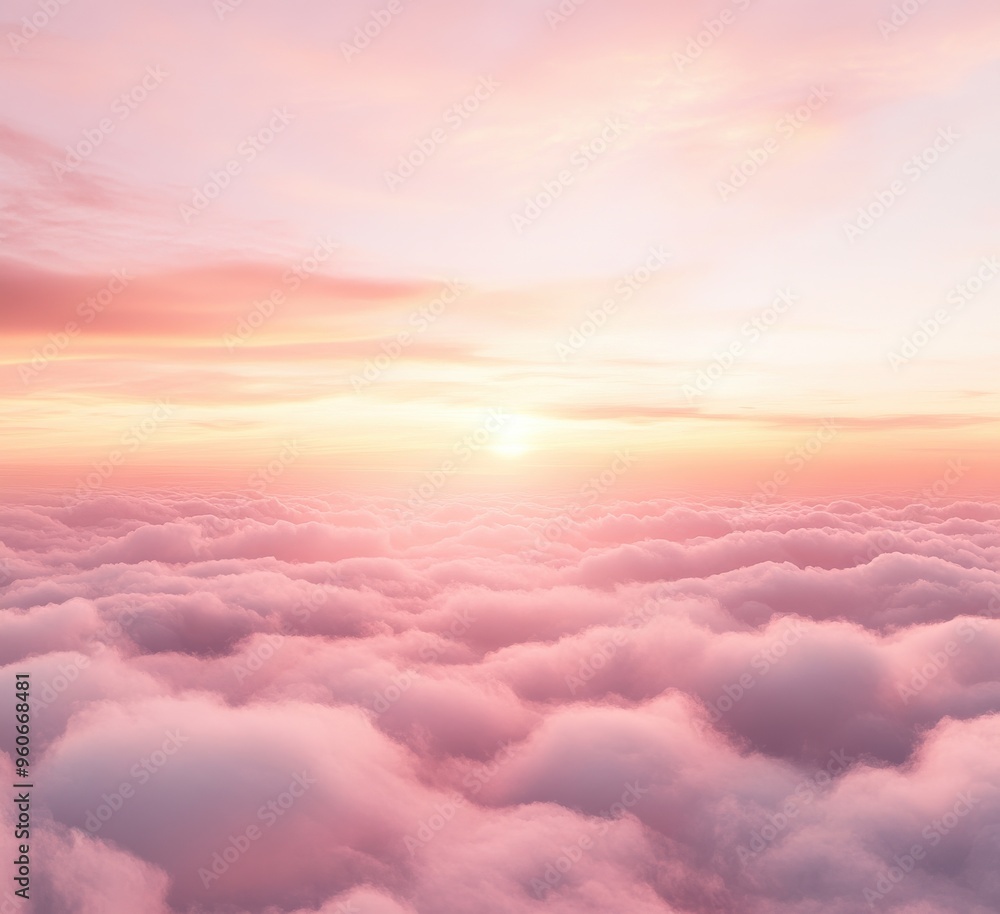 sky above clouds at dusk, with a pink and orange sky sky above clouds at dusk, with a pink and orange sky