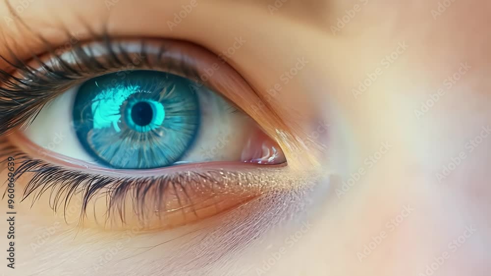 A stunning close-up shot reveals the rich textures and colors of a blue eye. The intricate patterns demonstrate the beauty of natural human features in serene outdoor light. A stunning close-up shot reveals the rich textures and colors of a blue eye. The intricate patterns demonstrate the beauty of natural human features in serene outdoor light.
