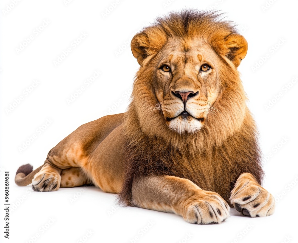 lion front view portrait, lying down, isolated on transparent background. Safari king, African jungle cat animal with mane, danger, power, big, resting and relaxing. lion front view portrait, lying down, isolated on transparent background. Safari king, African jungle cat animal with mane, danger, power, big, resting and relaxing.