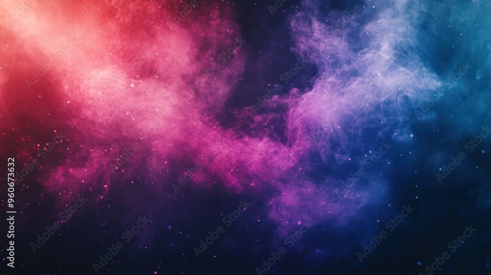 Naklejka premium Abstract Cosmic Clouds with Pink and Blue Hues