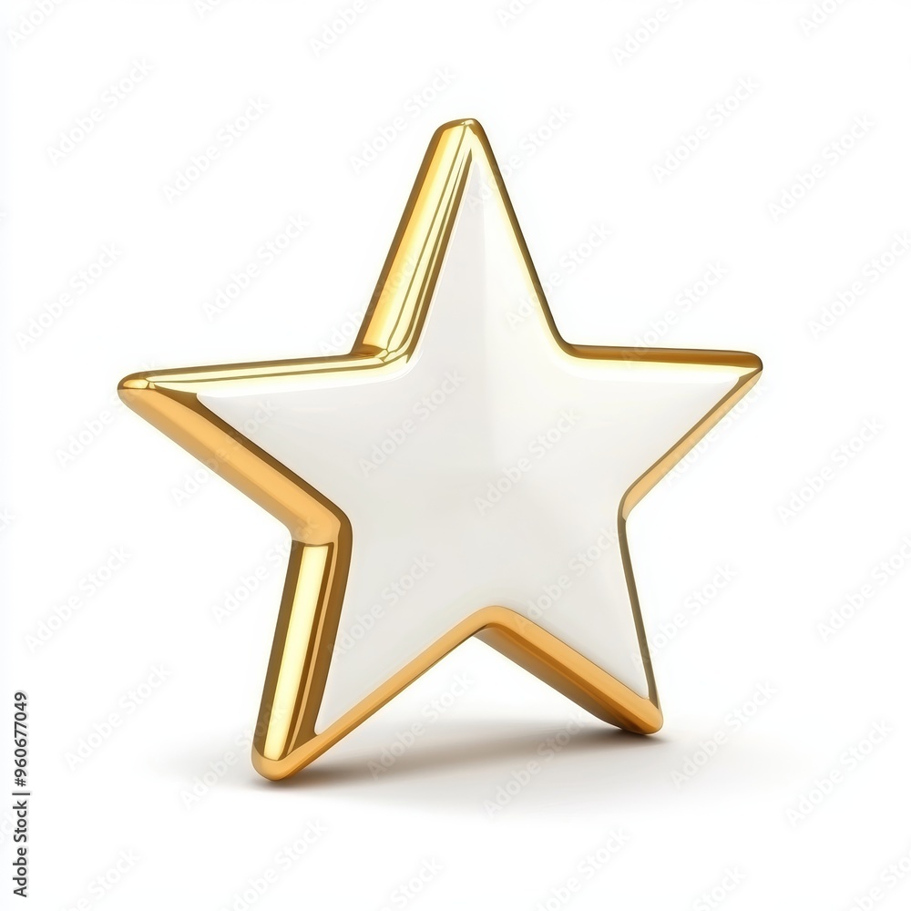Golden star isolated on white background concept for awards and achievements Golden star isolated on white background concept for awards and achievements