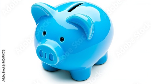 piggy bank isolated on white photo