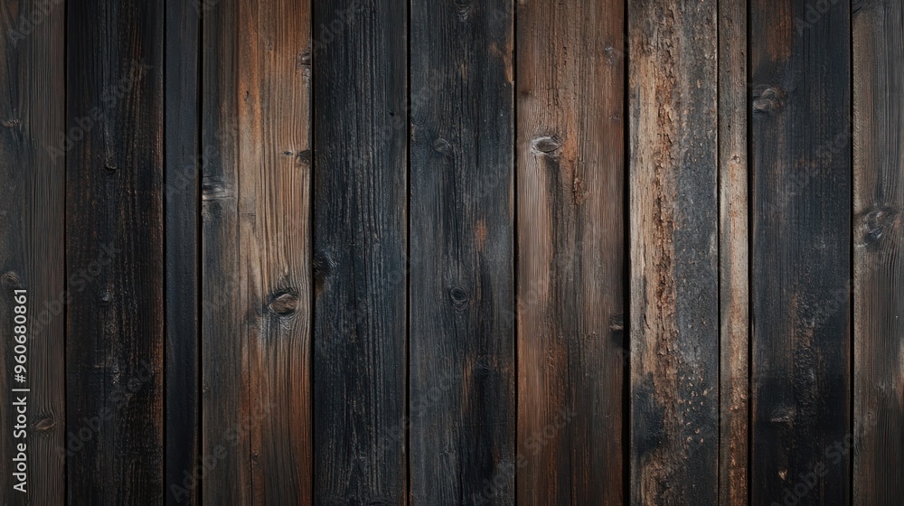Naklejka premium Dark Wooden Plank Texture