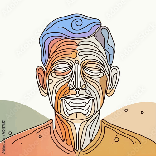 person with a mask