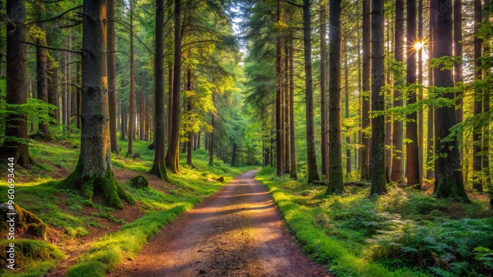 Obraz premium Autumn nature. Forest trail.