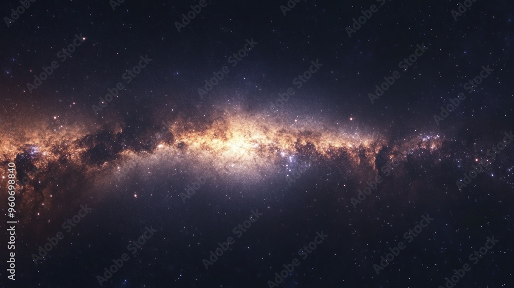 A Detailed View of the Milky Way Galaxy with Scattered Stars A Detailed View of the Milky Way Galaxy with Scattered Stars