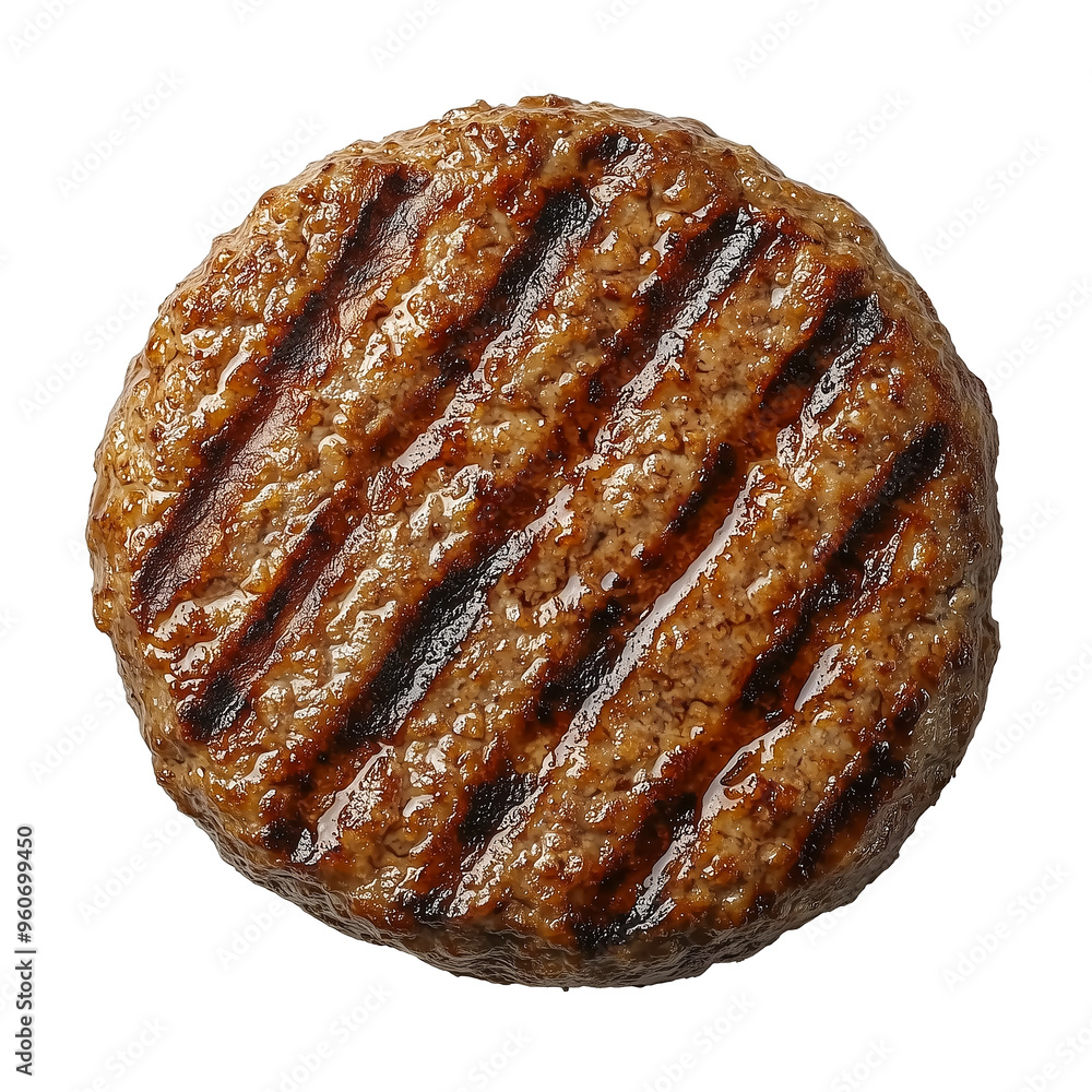 Grilled hamburger cutlet isolated on a transparent background. PNG file. Grilled hamburger cutlet isolated on a transparent background. PNG file.