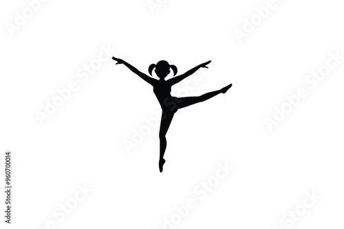 Gymnastic  silhouette vector design