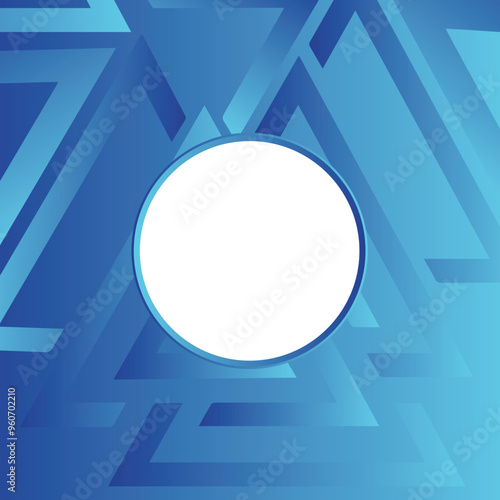 Abstract geometrical background with triangle shape circle white frame illustration for banner, flyer, poster or brochure.