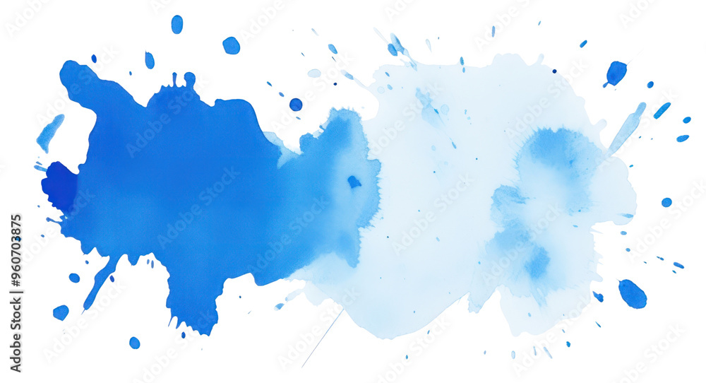 Obraz premium PNG Paint splatter backgrounds stain blue.