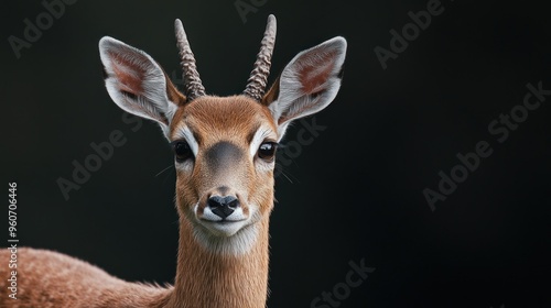 Close-up Portrait of a Young Deer