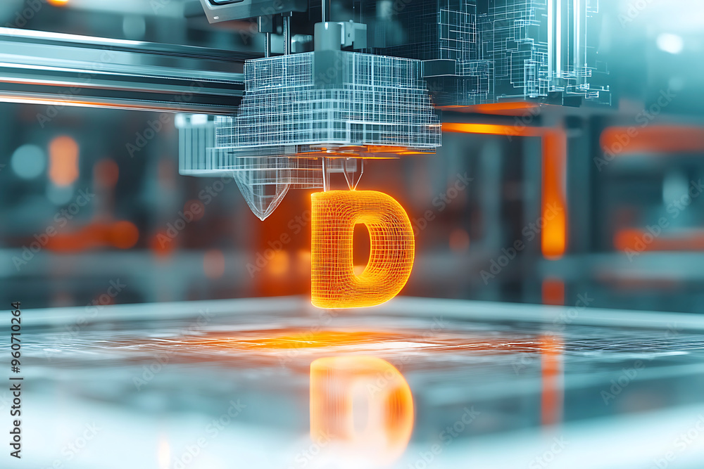 Fototapeta premium From Concept to Reality 3D Printer Producing Intricate Models