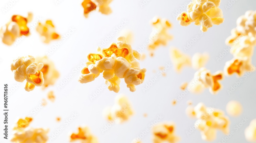 Delicious popcorn bursts into the air, capturing a playful moment that invites cozy movie nights filled with laughter and fun Delicious popcorn bursts into the air, capturing a playful moment that invites cozy movie nights filled with laughter and fun