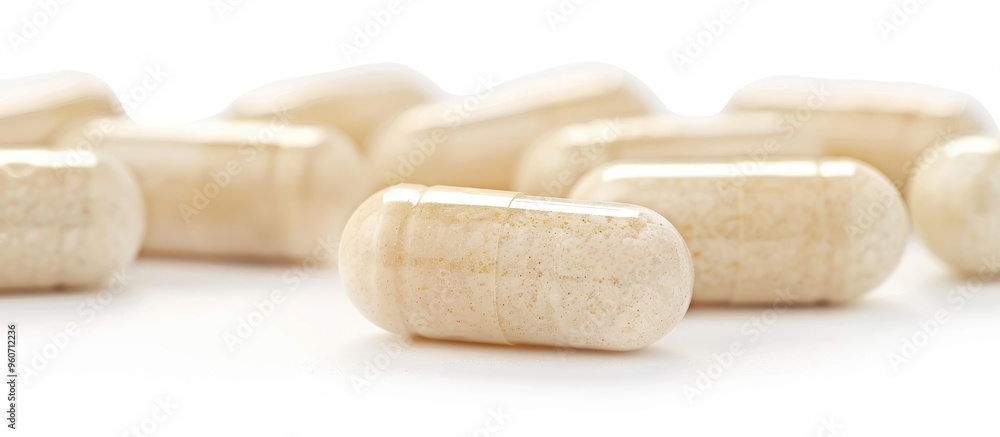 Close Up Pills Capsule Isolated On White Background Close Up Pills Capsule Isolated On White Background