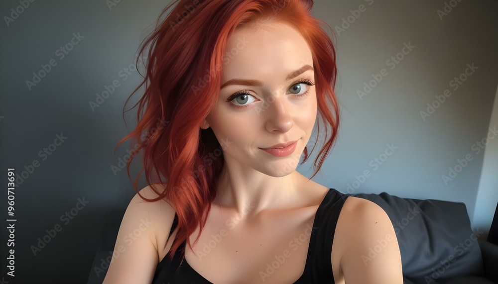 Portraits of a Red-Haired Woman with Freckles Portraits of a Red-Haired Woman with Freckles