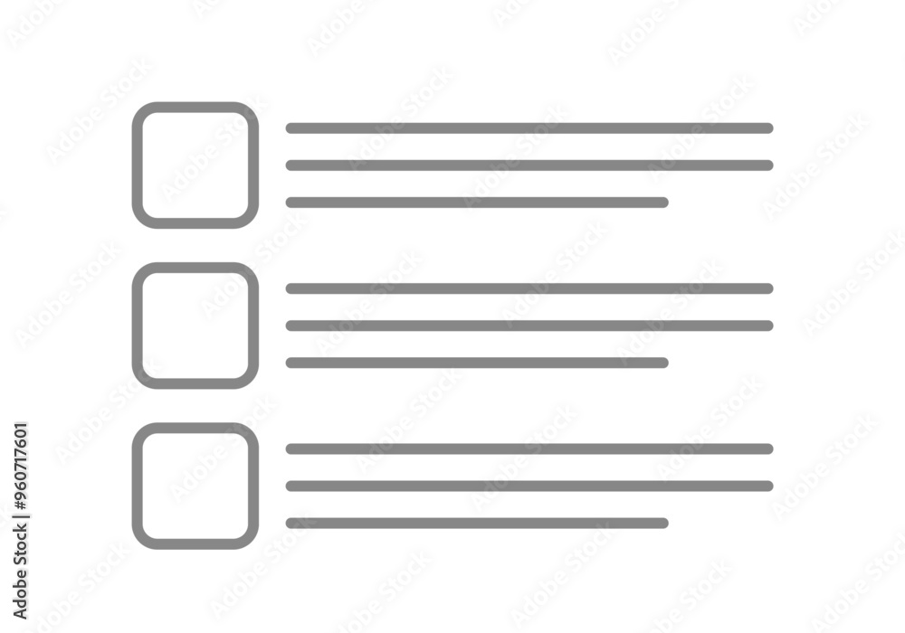Lista de opciones con casillas para marcar